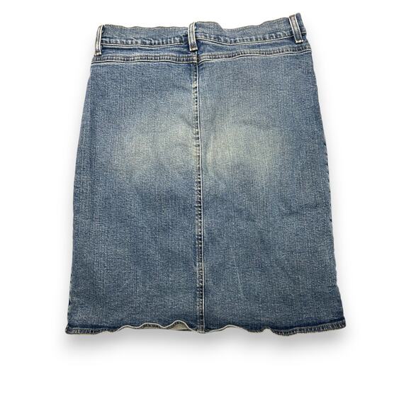 Y2k American Eagle Outfitters Stretch denim Knee Length Skirt 2 - Picture 6 of 6